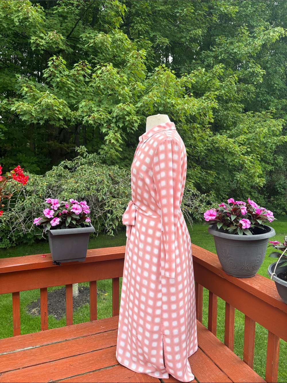 NWT Pale Pink and White Maxi Dress - Picture 2 of 12